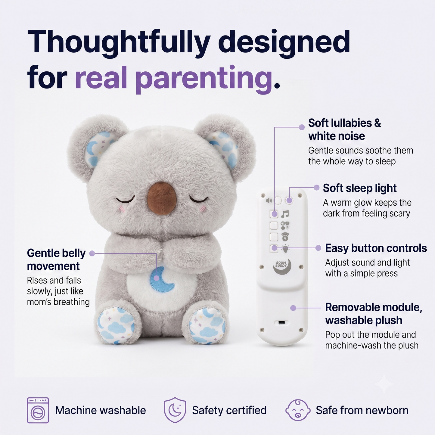 Breathing Koala Plush – Baby Sleep Soother That Settles Them Through the Night