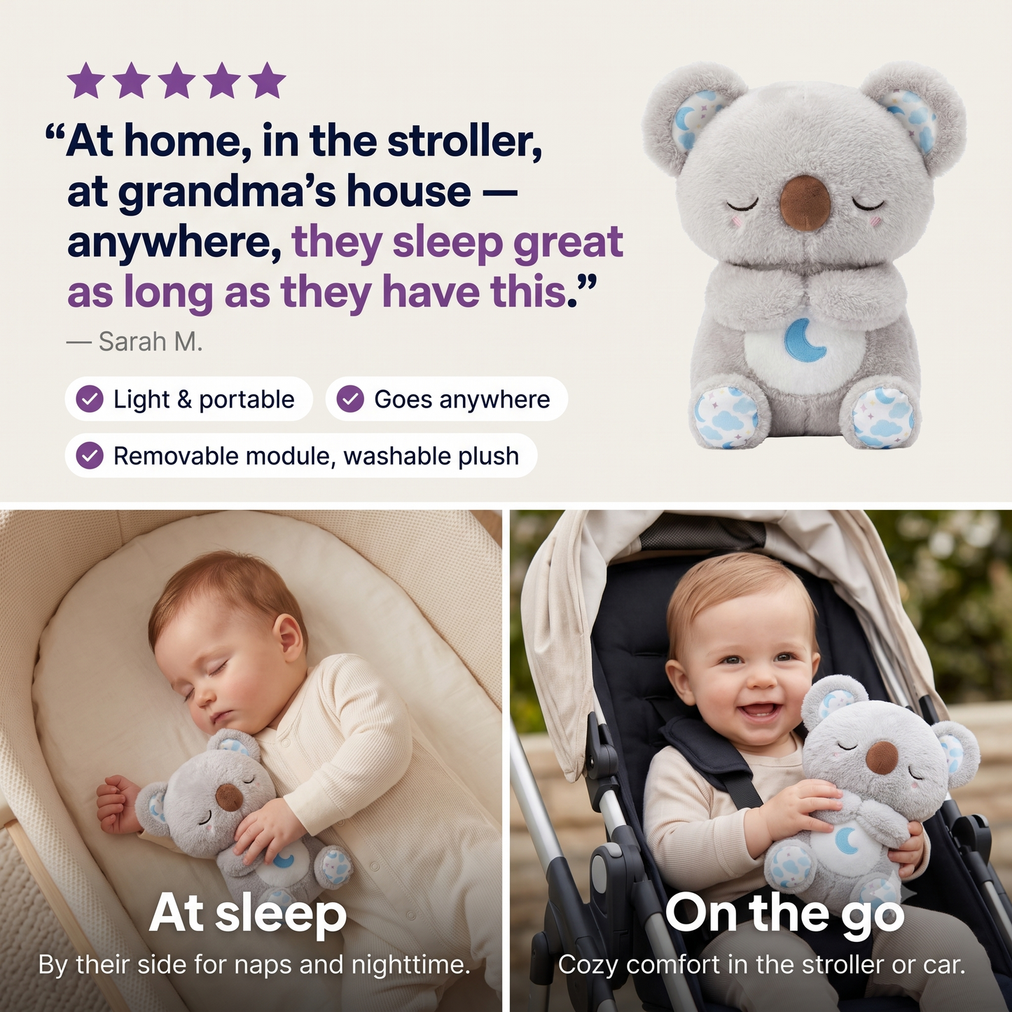 Breathing Koala Plush – Baby Sleep Soother That Settles Them Through the Night